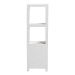 bali & pari Xavier Grasscloth Tall Storage Cabinet - Woven Accent Displaying Tower Bookcase with Open Shelves and Drawers, Space-Saving Organizer for Living Room, Bedroom, or Entryway - BSOXavier-White-2 Drawer-Cabinet