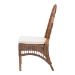bali & pari Raya Natural Rattan Dining Chair - Handcrafted Wicker Accent Chair with High Arched Back and Cushioned Seat, Boho Coastal Seating for Dining Room or Kitchen - BSORaya-Light Brown Rattan-Cushion-DC