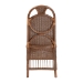 bali & pari Raya Natural Rattan Dining Chair - Handcrafted Wicker Accent Chair with High Arched Back and Cushioned Seat, Boho Coastal Seating for Dining Room or Kitchen - BSORaya-Light Brown Rattan-Cushion-DC