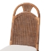 bali & pari Raya Natural Rattan Dining Chair - Handcrafted Wicker Accent Chair with High Arched Back and Cushioned Seat, Boho Coastal Seating for Dining Room or Kitchen - BSORaya-Light Brown Rattan-Cushion-DC