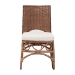 bali & pari Rivan Natural Rattan Dining Chair - Handcrafted Wicker Accent Chair with Woven Back and Cushioned Seat, Boho Coastal Seating for Dining Room or Kitchen - BSORivan-Light Brown Rattan-Cushion-DC