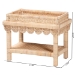 bali & pari Weyman Scalloped Rattan End Table with Removable Tray Top - Handwoven Rattan Accent Table with Shelf, Coastal Boho Style Side Table for Living Room or Bedroom - BSOWS158-Natural Rattan-ET