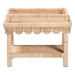 bali & pari Weyman Scalloped Rattan End Table with Removable Tray Top - Handwoven Rattan Accent Table with Shelf, Coastal Boho Style Side Table for Living Room or Bedroom - BSOWS158-Natural Rattan-ET