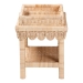 bali & pari Weyman Scalloped Rattan End Table with Removable Tray Top - Handwoven Rattan Accent Table with Shelf, Coastal Boho Style Side Table for Living Room or Bedroom - BSOWS158-Natural Rattan-ET