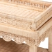 bali & pari Weyman Scalloped Rattan End Table with Removable Tray Top - Handwoven Rattan Accent Table with Shelf, Coastal Boho Style Side Table for Living Room or Bedroom - BSOWS158-Natural Rattan-ET