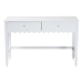 Baxton Studio Roni Writing Desk with Drawers - Modern Cottage Style Desk with Scalloped Detailing for Home Office or Vanity, White - BSORoni-White-Desk