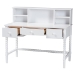 Baxton Studio Archwood Writing Desk with Hutch - 3-Drawer Wood Desk with Bobbin Design for Home Office or Bedroom Workspace, White - BSOSpindle-White-Desk
