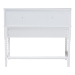 Baxton Studio Archwood Writing Desk with Hutch - 3-Drawer Wood Desk with Bobbin Design for Home Office or Bedroom Workspace, White - BSOSpindle-White-Desk