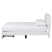 Baxton Studio Caradonna Cream Teddy-Bear Fabric Bed with Storage Drawers - Fully Upholstered Platform Bed with Scalloped Headboard, Queen - BSOSP1072-B-CF0034-Cream Teddy-Bear Fabric -Queen