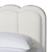 Baxton Studio Caradonna Cream Teddy-Bear Fabric Bed with Storage Drawers - Fully Upholstered Platform Bed with Scalloped Headboard, Queen - BSOSP1072-B-CF0034-Cream Teddy-Bear Fabric -Queen