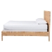 bali & pari Kalimantan Natural Rattan Bed - Coastal Boho Style Bed Frame with Woven Detailing, Queen - BSOBraided Peel-Light Honey-Wood/Rattan-Queen
