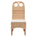 bali & pari Dyna Natural Rattan Dining Chair - Handwoven Wicker Side Chair with Removable Cushion and Loop Backrest, Boho Coastal Seating for Dining Room or Kitchen - BSODyna-Natural Wild-Wood/Rattan-Cushion-DC