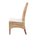 bali & pari Dyna Natural Rattan Dining Chair - Handwoven Wicker Side Chair with Removable Cushion and Loop Backrest, Boho Coastal Seating for Dining Room or Kitchen - BSODyna-Natural Wild-Wood/Rattan-Cushion-DC