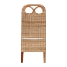 bali & pari Dyna Natural Rattan Dining Chair - Handwoven Wicker Side Chair with Removable Cushion and Loop Backrest, Boho Coastal Seating for Dining Room or Kitchen - BSODyna-Natural Wild-Wood/Rattan-Cushion-DC