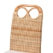 bali & pari Dyna Natural Rattan Dining Chair - Handwoven Wicker Side Chair with Removable Cushion and Loop Backrest, Boho Coastal Seating for Dining Room or Kitchen - BSODyna-Natural Wild-Wood/Rattan-Cushion-DC