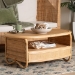 bali & pari Dyna Natural Rattan Coffee Table with Open Shelf - Handwoven Wicker Accent Table with Oval Tabletop and Braided Weavings, Coastal Boho Living Room Centerpiece - BSODyna Oval-Natural Wild-Rattan-CT
