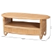 bali & pari Dyna Natural Rattan Coffee Table with Open Shelf - Handwoven Wicker Accent Table with Oval Tabletop and Braided Weavings, Coastal Boho Living Room Centerpiece - BSODyna Oval-Natural Wild-Rattan-CT