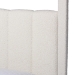 Baxton Studio Aerona Boucle Upholstered Canopy Bed - Four Poster Platform Bed with Channel-Tufted Headboard, Cream, Queen - BSOBBT61369-Canopy Cream-Queen