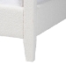 Baxton Studio Aerona Boucle Upholstered Canopy Bed - Four Poster Platform Bed with Channel-Tufted Headboard, Cream, Queen - BSOBBT61369-Canopy Cream-Queen
