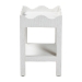 bali & pari Sebastian Grasscloth Scalloped End Table - 2-Tier Accent Table with Open Shelf Storage for Living Room, Bedroom, or Entryway, White - BSOSebastian 2 Tier-White-End Table