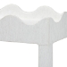 bali & pari Sebastian Grasscloth Scalloped End Table - 2-Tier Accent Table with Open Shelf Storage for Living Room, Bedroom, or Entryway, White - BSOSebastian 2 Tier-White-End Table