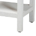 bali & pari Sebastian Grasscloth Scalloped End Table - 2-Tier Accent Table with Open Shelf Storage for Living Room, Bedroom, or Entryway, White - BSOSebastian 2 Tier-White-End Table