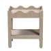 bali & pari Sebastian Grasscloth Scalloped End Table - 2-Tier Accent Table with Open Shelf Storage for Living Room, Bedroom, or Entryway, Beige - BSOSebastian 2 Tier-Beige-End Table