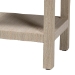 bali & pari Sebastian Grasscloth Scalloped End Table - 2-Tier Accent Table with Open Shelf Storage for Living Room, Bedroom, or Entryway, Beige - BSOSebastian 2 Tier-Beige-End Table