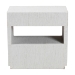 bali & pari Kai Grasscloth End Table - 2-Drawer Accent Table or Nightstand with Open Shelf, Handwoven Decor for Bedroom or Living Room - BSOKAI-2 Drawer-White-End Table