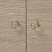 bali & pari Halen Natural Grasscloth Storage Cabinet - Two-Door Console Storage Solution with Gold Ring Pulls, Modern Coastal Organizer for Entryway, Living Room or Bedroom - BSOHalen-Beige-Cabinet