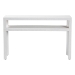 bali & pari Gale Natural Grasscloth Console Table - Two-Tier Entryway Table with Open Shelf, Modern Coastal Accent Table for Living Room or Hallway - BSOGale-White-Console Table