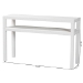 bali & pari Gale Natural Grasscloth Console Table - Two-Tier Entryway Table with Open Shelf, Modern Coastal Accent Table for Living Room or Hallway - BSOGale-White-Console Table