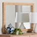bali & pari Canan Grasscloth Wall Mirror - Handwoven Rectangle Frame Accent Mirror for Bedroom, Entryway, or Living Room - BSOCanan-Light Brown-Rectangular Woven-Mirror