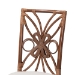 bali & pari Brama Natural Rattan Dining Chair with Decorative Backrest and Cushioned Seat, Boho Coastal Style Seating for Dining Room or Kitchen - BSOBrama-Light Brown Rattan-Cushion-DC