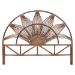 bali & pari Jasmine Natural Rattan Headboard with Sunburst Design - Boho Coastal Style Standalone Headboard, Light Brown, Queen - BSOJasmine-Light Brown Rattan-Queen-HB
