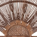 bali & pari Jasmine Natural Rattan Headboard with Sunburst Design - Boho Coastal Style Standalone Headboard, Light Brown, Queen - BSOJasmine-Light Brown Rattan-Queen-HB