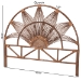 bali & pari Jasmine Natural Rattan Headboard with Sunburst Design - Boho Coastal Style Standalone Headboard, Light Brown, Queen - BSOJasmine-Light Brown Rattan-Queen-HB