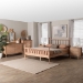 Baxton Studio Laurent Bamboo-Style 5-Piece Bedroom Set - Spindle Platform Bed with Matching Dresser, Chest, and Two Nightstands, Cottage Farmhouse Style, Queen - BSOCandis-Beech-Queen 5PC Bedroom Set