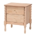 Baxton Studio Laurent Bamboo-Style 4-Piece Bedroom Set - Spindle Platform Bed with Matching Dresser, Chest, and Nightstand, Cottage Farmhouse Style, Queen - BSOCandis-Beech-Queen 4PC Bedroom Set