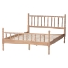 Baxton Studio Laurent Platform Bed - Spindle Bed Frame with Bamboo-Style Turned Posts, Cottage Farmhouse Bedroom Furniture, Queen - BSOMG0258-Beech-Queen