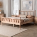 Baxton Studio Laurent Platform Bed - Spindle Bed Frame with Bamboo-Style Turned Posts, Cottage Farmhouse Bedroom Furniture, Queen - BSOMG0258-Beech-Queen