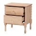 Baxton Studio Laurent Nightstand - 2-Drawer Bedside Table with Bamboo-Style Turned Legs, Cottage Farmhouse End Table for Bedroom - BSOMG9017-Beech-2DW-NS