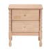 Baxton Studio Laurent Nightstand - 2-Drawer Bedside Table with Bamboo-Style Turned Legs, Cottage Farmhouse End Table for Bedroom - BSOMG9017-Beech-2DW-NS