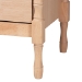 Baxton Studio Laurent Dresser - 6-Drawer Bedroom Organizer with Bamboo-Style Turned Legs, Cottage Farmhouse Storage Cabinet for Clothing or Linens - BSOMG9017-Beech-6DW-Dresser