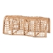 bali & pari Daiki Natural Rattan Bench with Curved Frame - Lightweight Decorative Accent Seating for Entryway, Bedroom, or Living Room