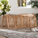 bali & pari Daiki Natural Rattan Bench with Curved Frame - Lightweight Decorative Accent Seating for Entryway, Bedroom, or Living Room - BSODaiki-Rattan Pitrit Decor-Bench
