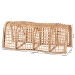 bali & pari Daiki Natural Rattan Bench with Curved Frame - Lightweight Decorative Accent Seating for Entryway, Bedroom, or Living Room - BSODaiki-Rattan Pitrit Decor-Bench