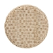 bali & pari Sarna Natural Rattan End Table - Handwoven Wicker Accent Table with Scalloped Base and Two-Tone Finish, Boho Coastal Style Side Table - BSOSarna-Natural/White-Rattan-ET