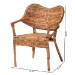 bali & pari Tara 2-Piece Natural Rattan Dining Chair - Handwoven Wicker Armchair with Curved Backrest, Boho Coastal Seating - BSOTara-Brown Rattan/Natural-DC