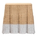 bali & pari Palm Scallop Natural Rattan Console Table - Handwoven Wicker Accent Table, Coastal & Boho Decor, Rectangle 36", Two-Tone White/Natural - BSOPalm-Small-Natural/White Rattan-Console Table